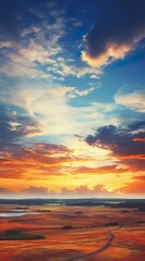 Obraz premium Concepto de atardecer. Aplicable para móvil. Generado por IA.