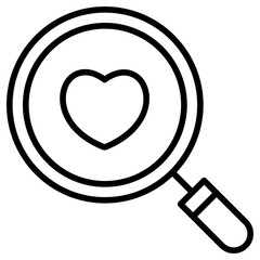 Outline Love Find icon