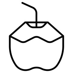 Outline Coconut icon