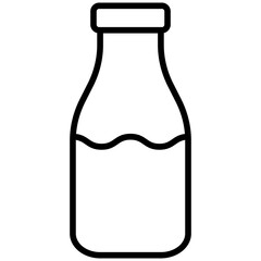 Outline Milk bottle icon