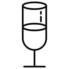 Outline Champagne glass icon