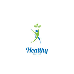 Chiropractic spine healthy care Logo Symbol Design Template Flat Style Vector