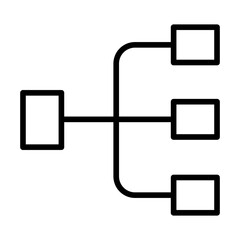 Outline Diagram flow icon