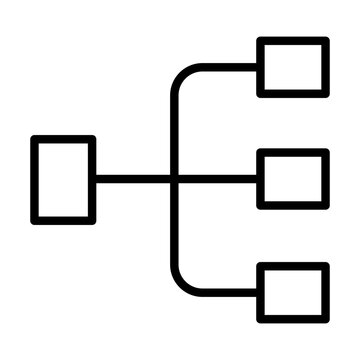 Outline Diagram flow icon