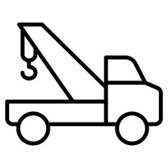 Outline Crane truck icon