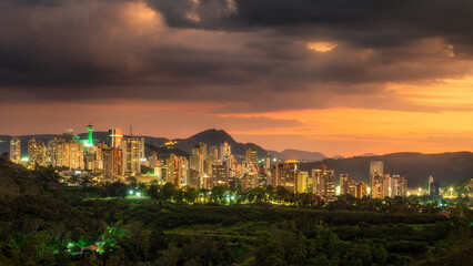 Sunset at the Nova Lima City