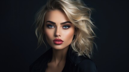Fototapeta premium Beauty portrait of a supermodel with bright makeup. Beautiful eyes.
