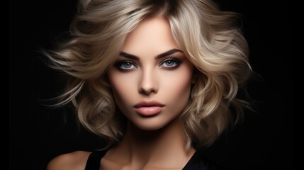 Fototapeta premium Beauty portrait of a supermodel with bright makeup. Beautiful eyes.