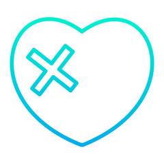 Outline gradient Bandage Heart icon