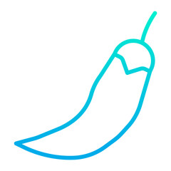 Outline gradient Chili icon
