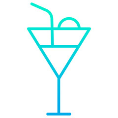 Outline gradient Cocktail icon