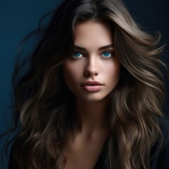 Fototapeta premium Beauty portrait of a supermodel with bright makeup. Beautiful eyes.