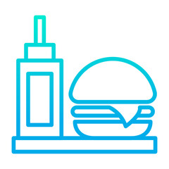 Outline gradient Burger icon