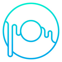 Fototapeta premium Outline gradient Doughnut icon