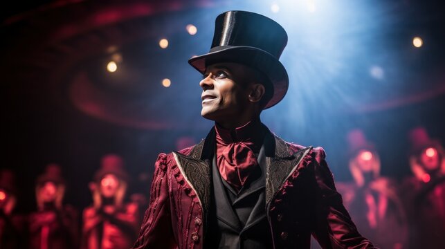 Ringmaster. Captivating leader directing the shows energ