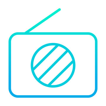 recommend clip art: Outline gradient Radio icon