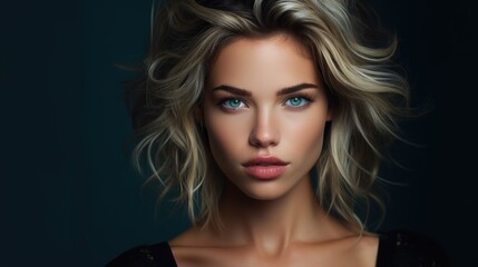 Fototapeta premium Beauty portrait of a supermodel with bright makeup. Beautiful eyes.