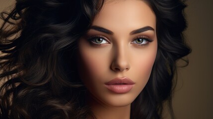 Beauty portrait of a supermodel with bright makeup. Beautiful eyes.