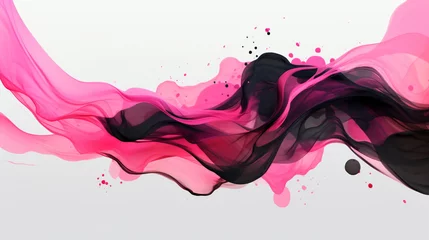 Fotobehang modern abstract rough pink and black art website template © Furkan
