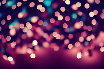 Blurred abstract lights bokeh background. Christmas lights