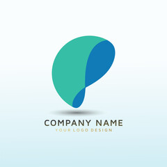 Pharmaceutical company letter p logo design