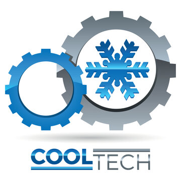 Klimaanlage, Klimatechnik, K&uuml;hlsystem, Gefrierschrank, K&uuml;hlschrank - Logo Design