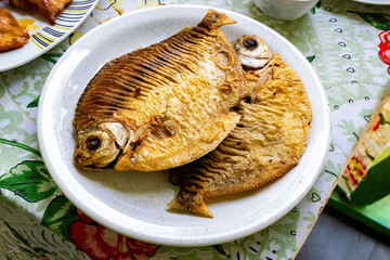 Traditional south American Amazon rainforest fish meal