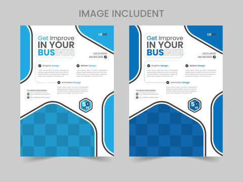 Creative Business Flyer Template, And Stylish Unique Layout Design