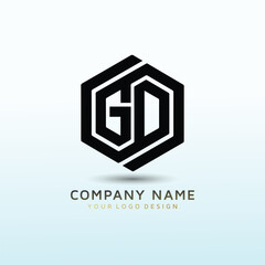 clothing brand letter GD logo design