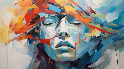 Stress and struggle in mental health: an abstract art perspective