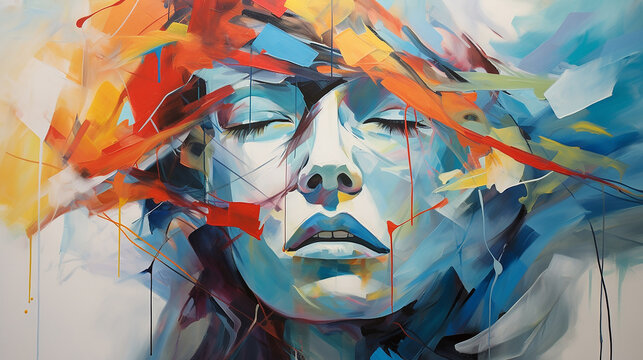 Stress and struggle in mental health: an abstract art perspective