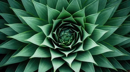 Photo sur Plexiglas Cactus Spiral aloe vera with water drops, closeup
