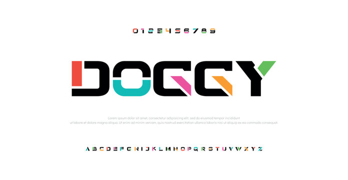 Doggy colorful stylish small alphabet letter logo design.