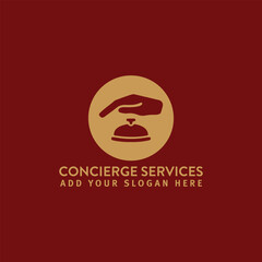 concierge service logo design vector