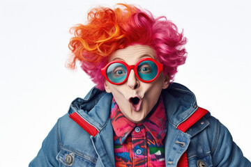 A red-haired man with glasses is making a funny face. This image can be used to add humor and lightheartedness to various projects.