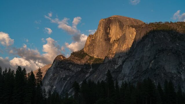 Yosemite Half Dome Alpenglow Timelapse