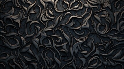 Abstract Background of intricate Patterns in anthracite Colors. Antique Wallpaper