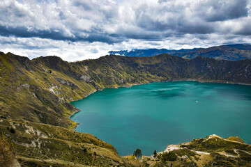 Naklejka premium Quilotoa Lake, Ecuador