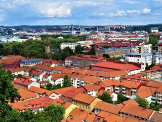 Fototapeta na wymiar Roofs of Gothenburg (Göteborg), Sweden