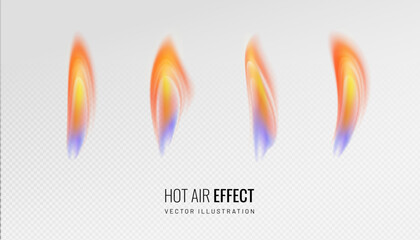 Candle flame on a transparent background. World fire effect concept of burning on light background. Vector illustration
