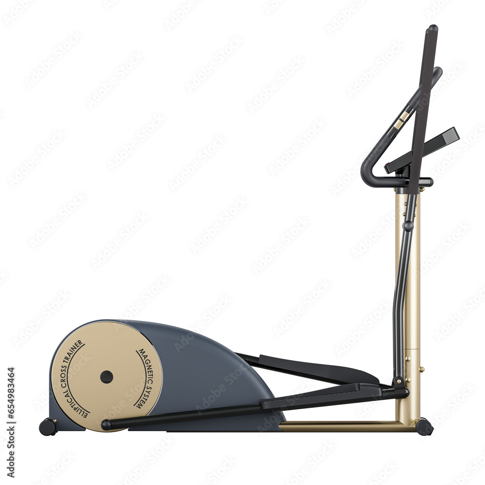 Poster elliptical exercise machine. elliptical trainer, 3d rendering isolated on transparent background