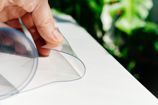 PVC film. polymeric material made of polyvinyl chloride.