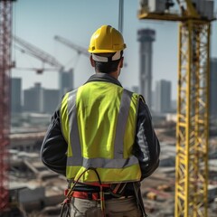 construction worker with helmet