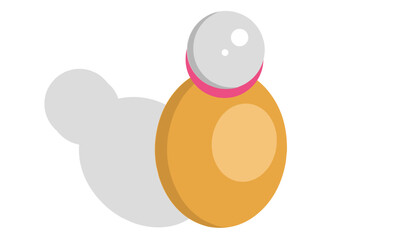 Vector illustration, bowling sport Skittle with isolated white background