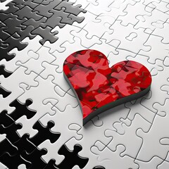 puzzle heart with missing piece