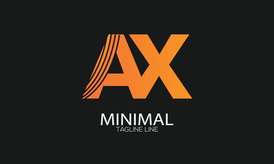 letter icon AX vector