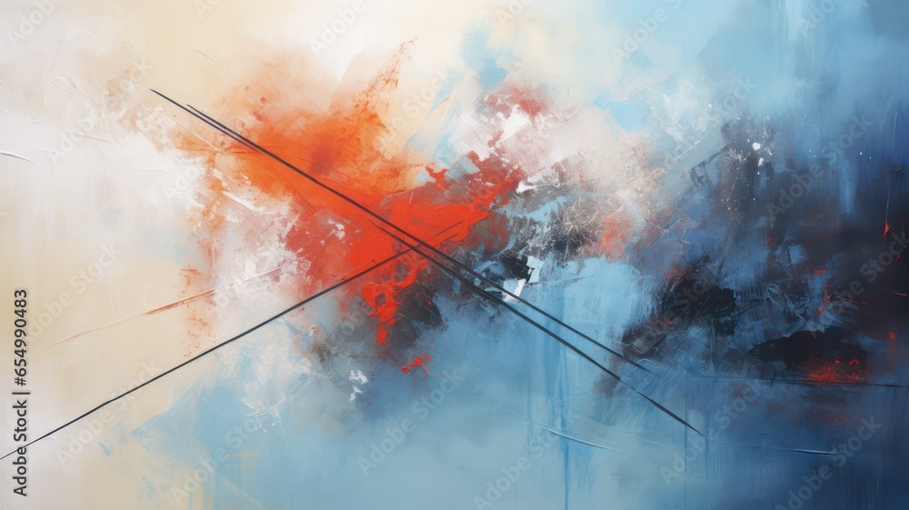 Poster abstract acrylic paint background created with generative ai
