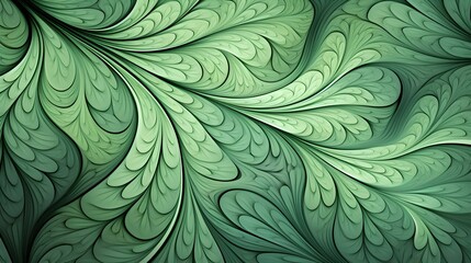 Abstract Background of intricate Patterns in light green Colors. Antique Wallpaper