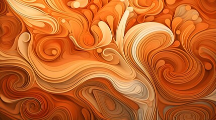 Abstract Background of intricate Patterns in light orange Colors. Antique Wallpaper