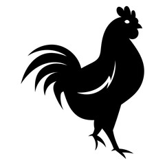 chicken silhouette vector graphic